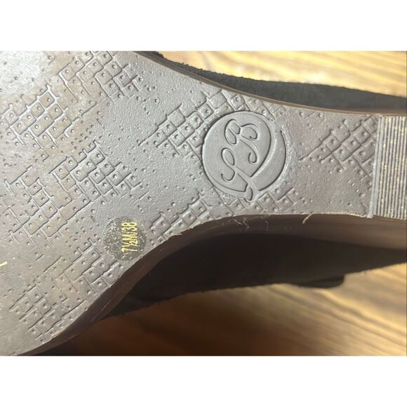 Lucky Brand Womens Booties SZ 7.5 Black Suede - Picture 4 of 5